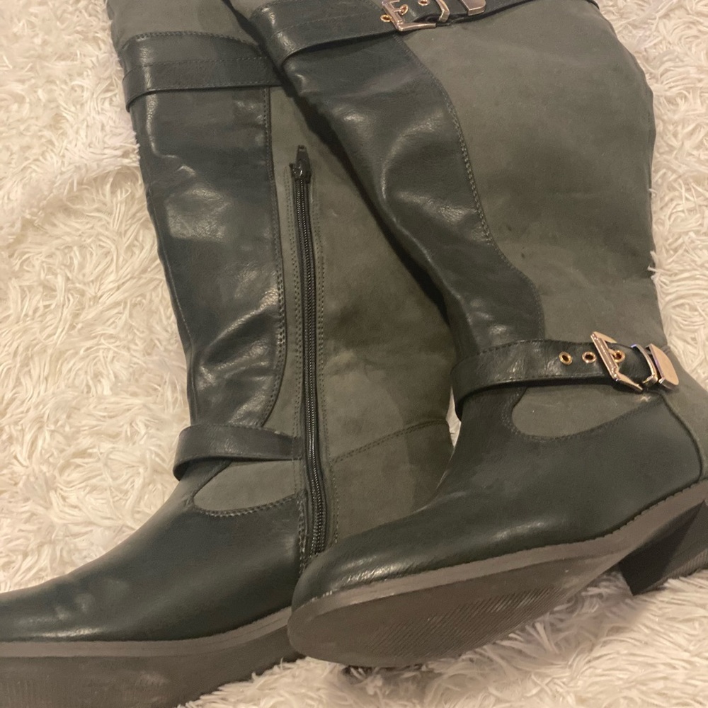 Olive colored High boots